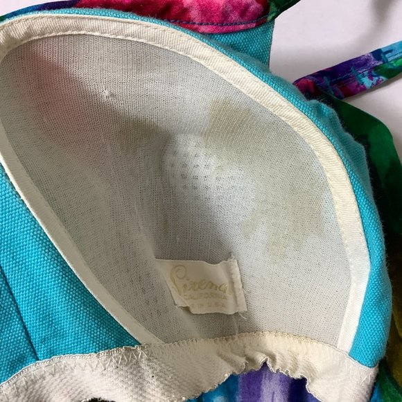 Vintage 50s 60s Abstract Tropical One Piece Bathing Suit Sirena California XS - Picture 3 of 4